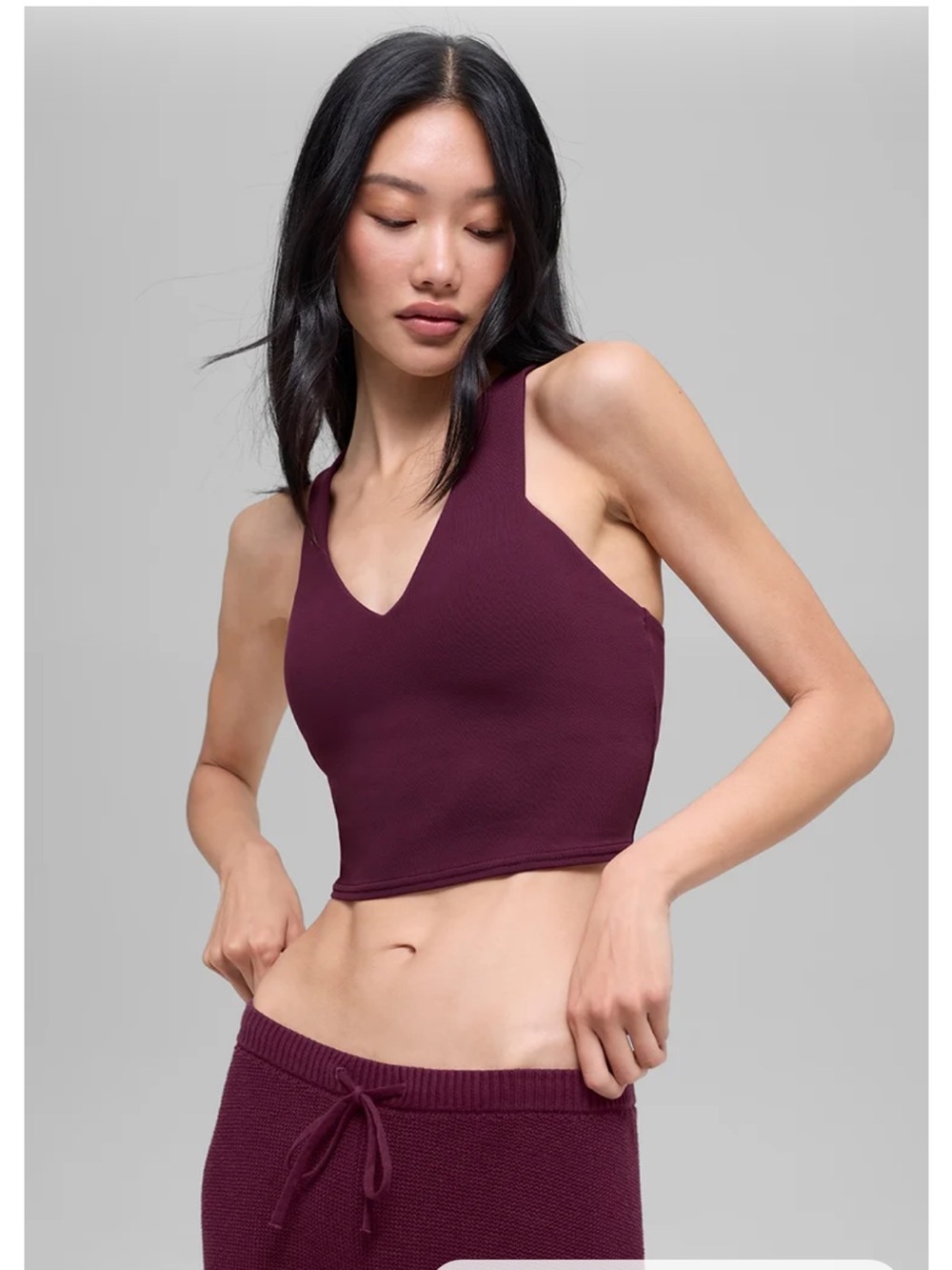 ALO Yoga Airbrush Real Bra Tank size small burgundy